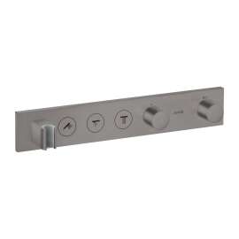Axor Showersolutions Thermostatic Module Trim Select For 3 Functions In Brushed Black Chrome, 18356341