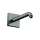 Axor Showersolutions Showerarm Square, 9" In Polished Black Chrome, 26430331