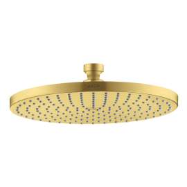 Axor Starck Showerhead 240 1-Jet, 2.5 Gpm In Brushed Gold Optic, 28494251