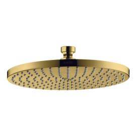 Axor Starck Showerhead 240 1-Jet, 2.5 Gpm In Polished Gold Optic, 28494991
