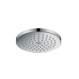 Axor Showersolutions Showerhead 180 1-Jet Powder Rain, 2.5 Gpm In Chrome, 28615001