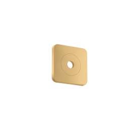 Axor Citterio C Wall Plate Softsquare 5" X 5" In Brushed Gold Optic, 28801251