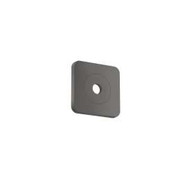 Axor Citterio C Wall Plate Softsquare 5" X 5" In Brushed Black Chrome, 28801341