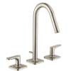 Axor Citterio M Widespread Faucet 160 With Pop-Up Drain, 1.2 Gpm In Brushed Nickel, 34133821
