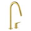 Axor Citterio M 2-Hole Single-Handle Kitchen Faucet 2-Spray Pull-Down, 1.75 Gpm In Brushed Gold Optic, 34822251