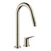 Axor Citterio M 2-Hole Single-Handle Kitchen Faucet 2-Spray Pull-Down, 1.75 Gpm In Polished Nickel, 34822831