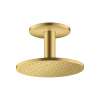 Axor Showersolutions Showerhead 250 2-Jet Ceiling Connection, 2.5 Gpm In Brushed Gold Optic, 35297251