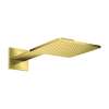 Axor Showersolutions Showerhead 250 Square 2- Jet With Showerarm Trim, 2.5 Gpm In Polished Gold Optic, 35310991