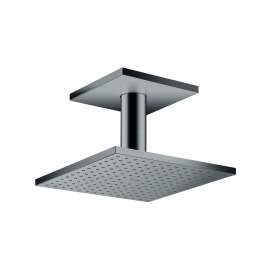 Axor Showersolutions Showerhead 250 Square 2-Jet Ceiling Connection, 1.75 Gpm In Polished Black Chrome, 35319331