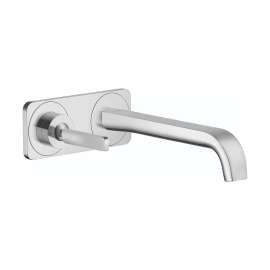 Axor Citterio E Wall-Mounted Single-Handle Faucet Trim With Base Plate, 1.2 Gpm In Chrome, 36114001