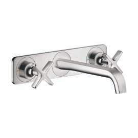 Axor Citterio E Wall-Mounted Widespread Faucet Trim With Base Plate, 1.2 Gpm In Chrome, 36115001