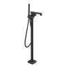 Axor Citterio E Thermostatic Freestanding Tub Filler Trim With 1.75 Gpm Handshower In Matte Black, 36418671