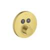 Axor Showerselect Thermostatic Trim Round For 2 Functions In Brushed Gold Optic, 36723251