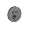 Axor Showerselect Thermostatic Trim Round For 2 Functions In Brushed Black Chrome, 36723341