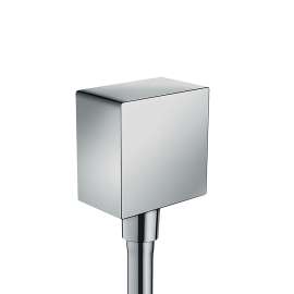 Axor Showersolutions Wall Outlet Square With Check Valves In Chrome, 36732001