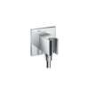 Axor Showersolutions Wall Outlet With Handshower Holder, Square In Chrome, 36734001