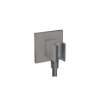 Axor Showersolutions Wall Outlet With Handshower Holder, Square In Brushed Black Chrome, 36734341