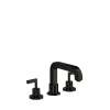 Axor Citterio 3-Hole Roman Tub Set Trim- Lever Handles In Brushed Black Chrome, 39431341