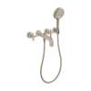 Axor Citterio 3-Hole Wall-Mounted Tub Trim With Handshower, 1.75 Gpm- Cross Handles In Brushed Nickel, 39447821