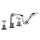 Axor Citterio 4-Hole Roman Tub Set Trim With Cross Handles And 1.75 Gpm Handshower In Chrome, 39461001