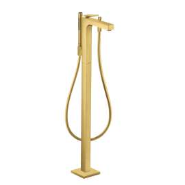 Axor Citterio Freestanding Tub Filler Trim With 1.75 Gpm Handshower- Rhombic Cut In Brushed Gold Optic, 39471251