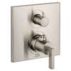 Axor Citterio Thermostatic Trim With Volume Control In Brushed Nickel, 39700821