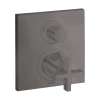 Axor Citterio Thermostatic Trim With Volume Control- Cross Handle In Brushed Black Chrome, 39705341