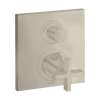 Axor Citterio Thermostatic Trim With Volume Control- Cross Handle In Brushed Nickel, 39705821