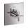 Axor Citterio Thermostatic Trim Highflow With Cross Handle In Chrome, 39716001