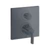 Axor Citterio Thermostatic Trim With Volume Control And Diverter In Brushed Black Chrome, 39720341