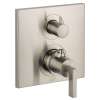Axor Citterio Thermostatic Trim With Volume Control And Diverter In Brushed Nickel, 39720821