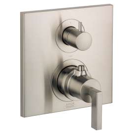 Axor Citterio Thermostatic Trim With Volume Control And Diverter In Brushed Nickel, 39720821