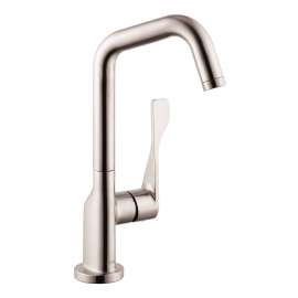 Axor Citterio Bar Faucet, 1.5 Gpm In Stainless Steel Optic, 39851801