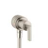 Axor Citterio Wall Outlet With Check Valves And Volume Control, Lever Handle In Brushed Nickel, 39882821