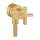 Axor Citterio Wall Outlet With Check Valves And Volume Control, Cross-Handle In Brushed Gold Optic, 39883251