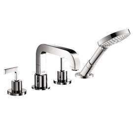 39462001-M Citterio 4-Hole Roman Tub Set Trim with Lever Handles and Handshower in Chrome