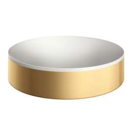 Axor Suite Sinks Round Sink Without Overflow, 15 3/4" In Brushed Gold Optic, 42001250