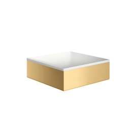 Axor Suite Sinks Square Sink Without Overflow, 11 1/4" X 11 1/4" In Brushed Gold Optic, 42002250