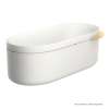 Axor Suite Tubs Round With Pop-Up Drain, 74 1/8" In Brushed Gold Optic, 42005250