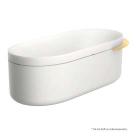 Axor Suite Tubs Round With Pop-Up Drain, 74 1/8" In Brushed Gold Optic, 42005250