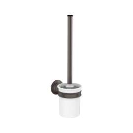 Axor Montreux Toilet Brush With Holder Wall-Mounted In Brushed Black Chrome, 42035340