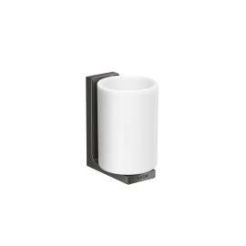 Axor Universal Rectangular Toothbrush Tumbler In Polished Black Chrome, 42604330