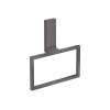 Axor Universal Rectangular Towel Ring In Brushed Black Chrome, 42623340