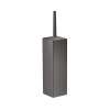 Axor Universal Rectangular Toilet Brush Holder, Wall-Mounted In Brushed Black Chrome, 42655340
