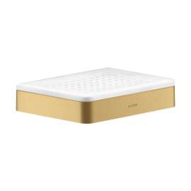Axor Universal Softsquare Soap Dish In Brushed Gold Optic, 42803250