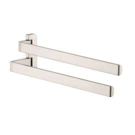 Axor Universal Softsquare Dual Towel Bar In Brushed Nickel, 42821820