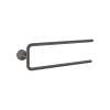 Axor Universal Circular Double Towel Bar, 20" In Brushed Black Chrome, 42822340