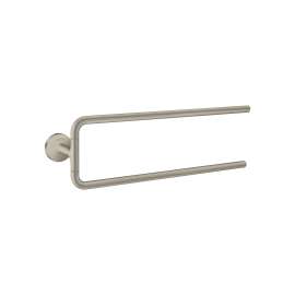 Axor Universal Circular Double Towel Bar, 20" In Brushed Nickel, 42822820