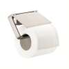 Axor Universal Softsquare Toilet Paper Holder With Cover In Brushed Nickel, 42836820