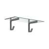 Axor Universal Softsquare Towel Shelf With Robe Hooks In Brushed Black Chrome, 42842340